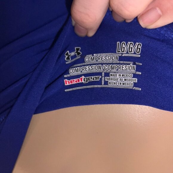 Under Armour Women LG Royal Blue Compression Heat Gear Gym Yoga Capri Leggings - Picture 7 of 7
